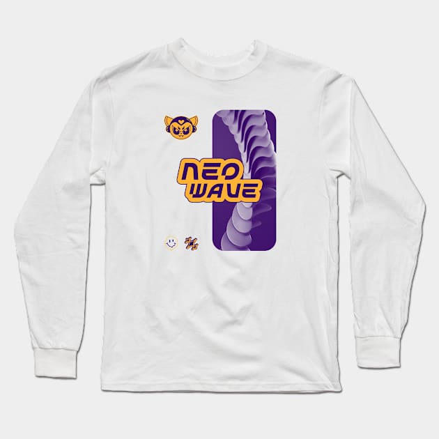 Neo Wave Long Sleeve T-Shirt by Vintage Oldschool Apparel 